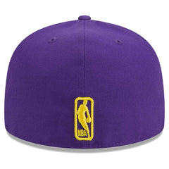 New Era Los Angeles Lakers Big Arch Text 59FIFTY Fitted Hat Purple