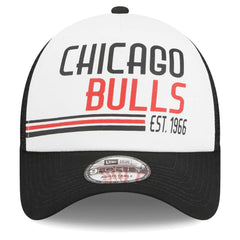 New Era Chicago Bulls Lift Pass Foam Front Trucker 9FORTY Adjustable Hat White