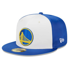 New Era Golden State Warriors Throwback Satin 59FIFTY Fitted Hat White