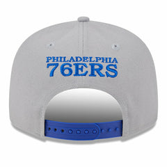 New Era Philadelphia 76ers Chenille Band 9FIFTY Snapback Hat Gray