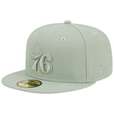 New Era Philadelphia 76ers Sage Color Pack 59FIFTY Fitted Hat Light Green