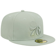New Era Philadelphia 76ers Sage Color Pack 59FIFTY Fitted Hat Light Green