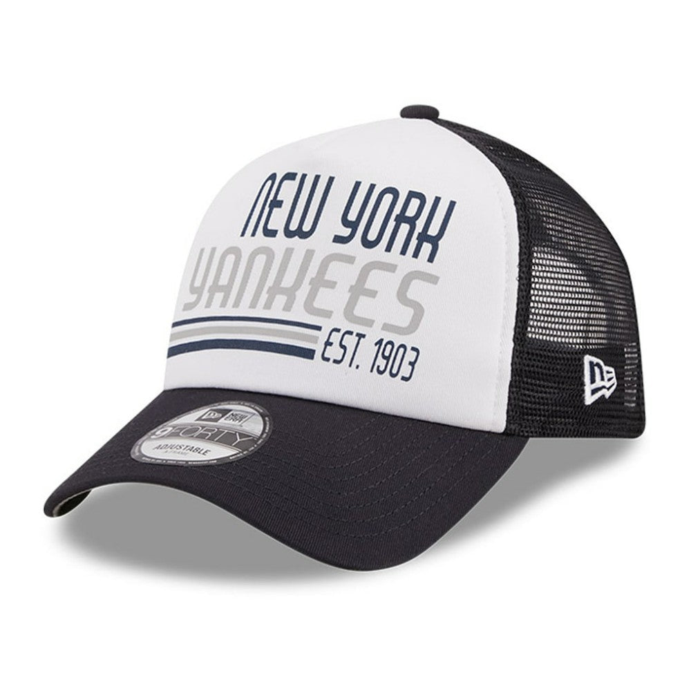 New York Yankees New Era Stacked A-Frame Trucker 9FORTY Adjustable Hat Near Me