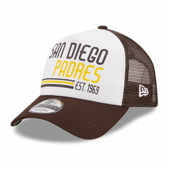 San Diego Padres New Era Stacked A-Frame Trucker 9FORTY Adjustable Hat Online