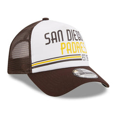 San Diego Padres New Era Stacked A-Frame Trucker 9FORTY Adjustable Hat Online