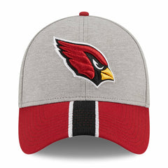 Arizona Cardinals New Era Striped 39THIRTY Flex Hat - Heather Gray/Cardinal - NFL