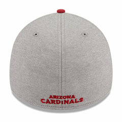 Arizona Cardinals New Era Striped 39THIRTY Flex Hat - Heather Gray/Cardinal - NFL