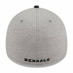 Cincinnati Bengals New Era Striped 39THIRTY Flex Hat - Heather Gray/Black - NFL
