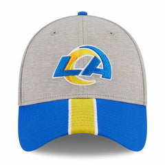 Los Angeles Rams New Era Striped 39THIRTY Flex Hat - Heather Gray/Royal - NFL