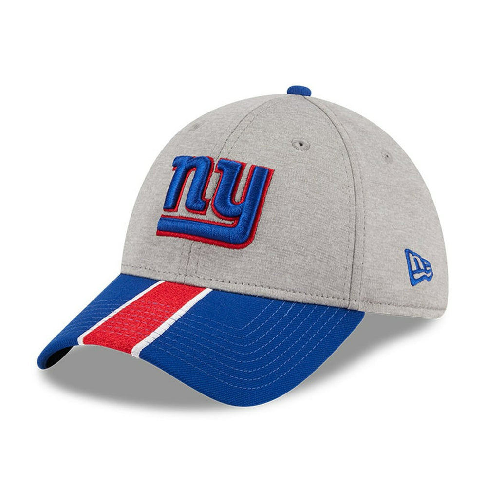 New York Giants New Era Striped 39THIRTY Flex Hat - Heather Gray/Royal - NFL