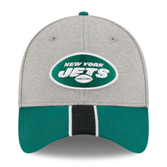 New York Jets New Era Striped 39THIRTY Flex Hat - Heather Gray/Green - NFL
