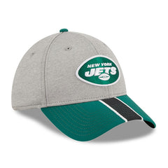 New York Jets New Era Striped 39THIRTY Flex Hat - Heather Gray/Green - NFL