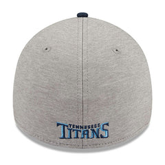 Tennessee Titans New Era Striped 39THIRTY Flex Hat - Heather Gray/Navy - NFL