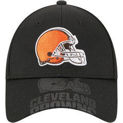 Cleveland Browns New Era Top Visor 9FORTY Adjustable Hat - Black - NFL
