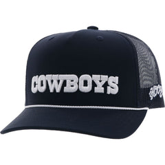 Dallas Cowboys HOOey Wordmark Rope Trucker Adjustable Hat - Navy - NFL