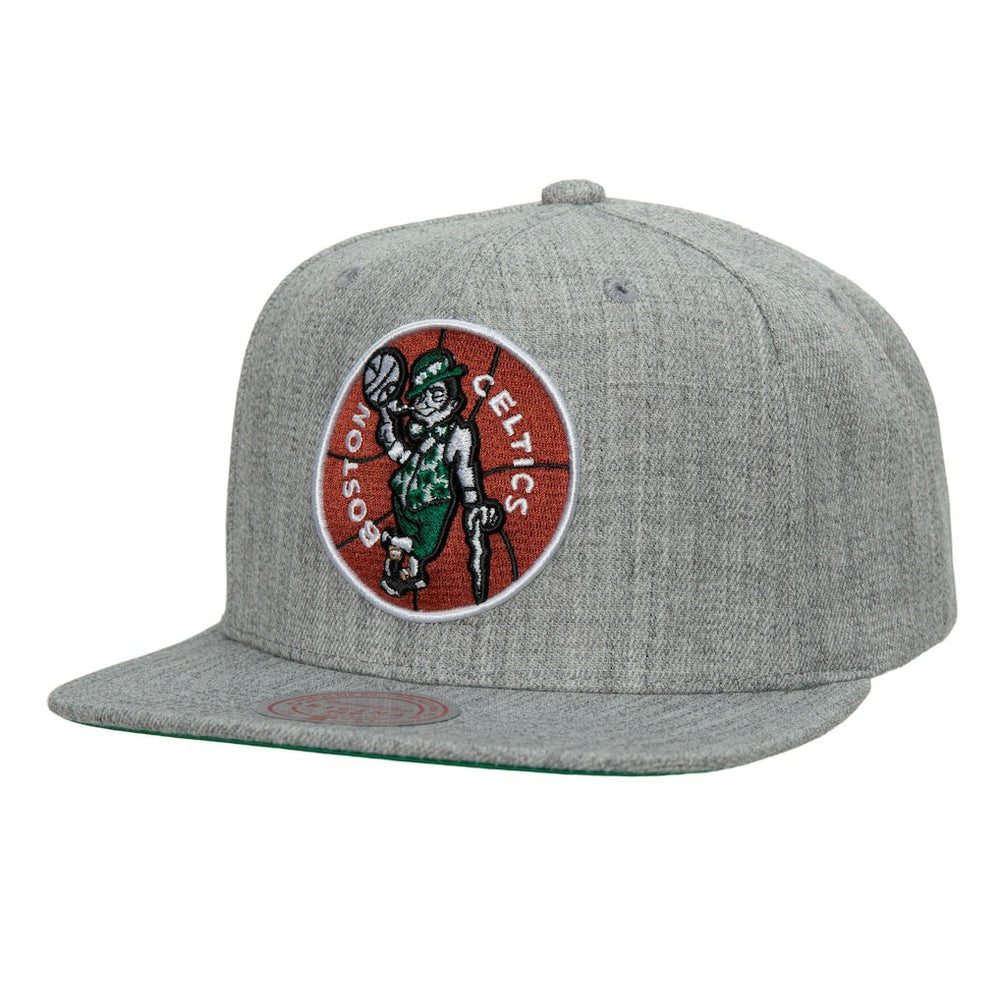 Mitchell & Ness Boston Celtics Hardwood Classics 2.0 Snapback Hat Heather Gray