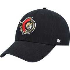 Ottawa Senators '47 Clean Up Adjustable Hat - Black | 47 brand Lifestyle