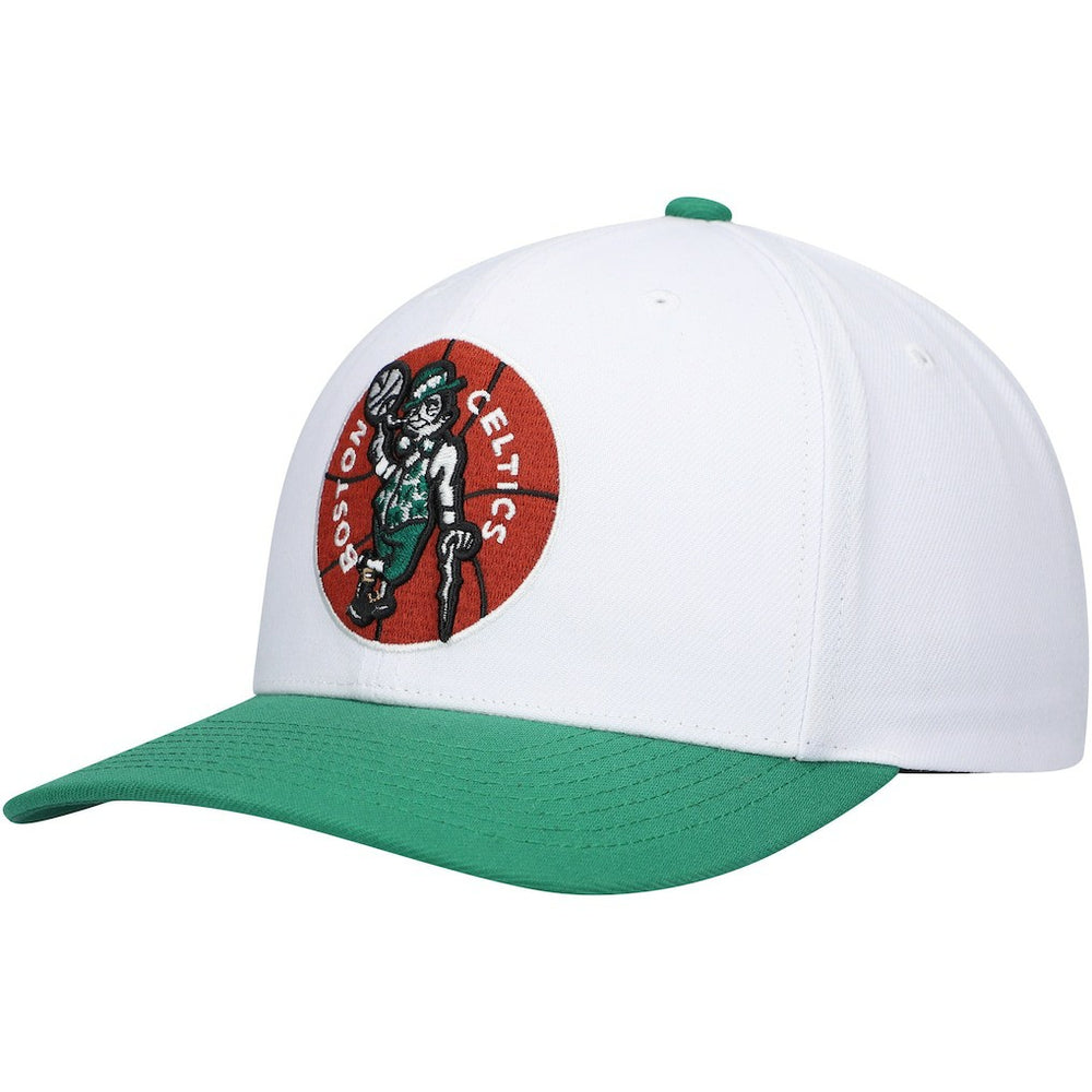 Mitchell & Ness Boston Celtics Hardwood Classics Core 2-Tone 2.0 Pro Snapback Hat White/Green
