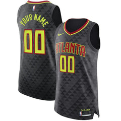 Nike Atlanta Hawks Authentic Custom Jersey Black Icon Edition