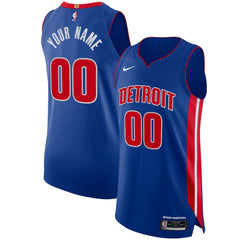 Nike Detroit Pistons Authentic Custom Jersey Blue Icon Edition