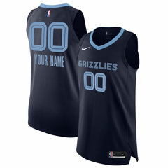Nike Memphis Grizzlies 2020/21 Authentic Custom Jersey Navy Icon Edition