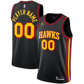 Atlanta Hawks Jordan Brand Swingman Custom Jersey Statement Edition Black