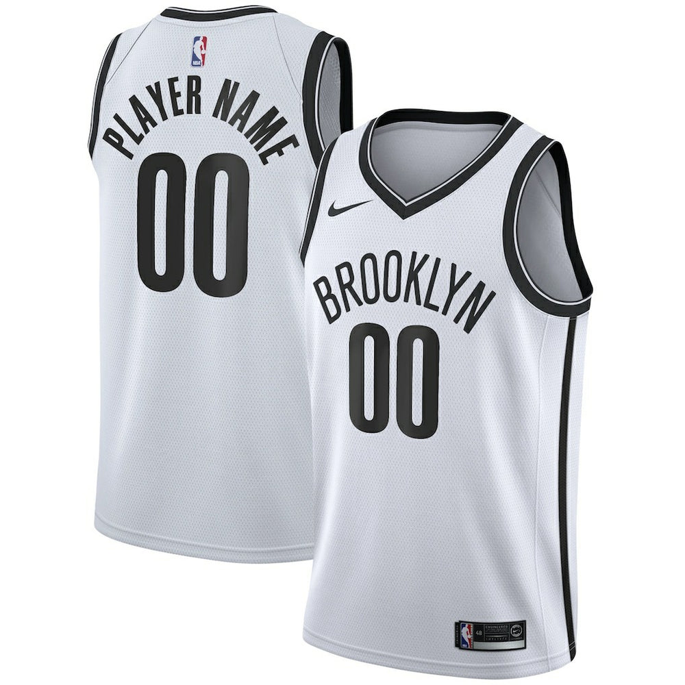 Nike Brooklyn Nets 2020/21 Swingman Custom Jersey Association Edition White