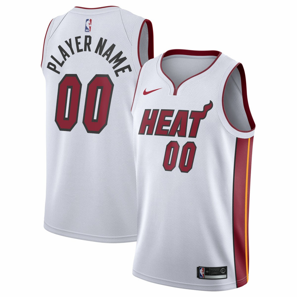 Nike Miami Heat 2020/21 Swingman Custom Jersey Association Edition White