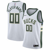 Nike Milwaukee Bucks 2020/21 Swingman Custom Jersey Association Edition White