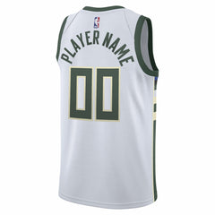 Nike Milwaukee Bucks 2020/21 Swingman Custom Jersey Association Edition White