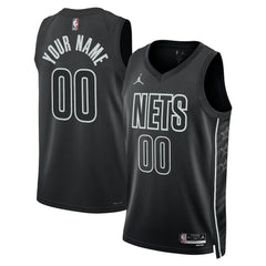 Brooklyn Nets Jordan Brand Unisex 2022/23 Swingman Custom Jersey Statement Edition Black