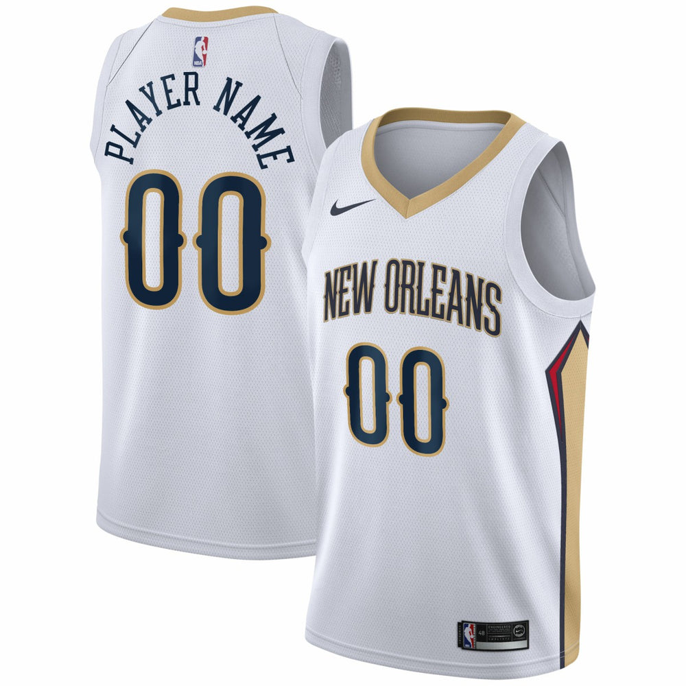 Nike New Orleans Pelicans 2020/21 Swingman Custom Jersey Association Edition White
