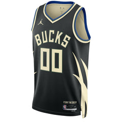Milwaukee Bucks Jordan Brand Unisex 2022/23 Swingman Custom Jersey Statement Edition Black