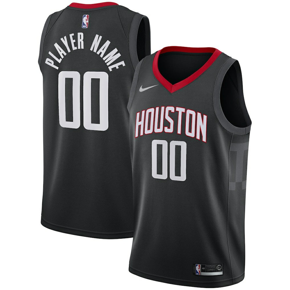 Nike Houston Rockets Swingman Custom Jersey Black Statement Edition