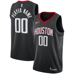 Nike Houston Rockets Swingman Custom Jersey Black Statement Edition