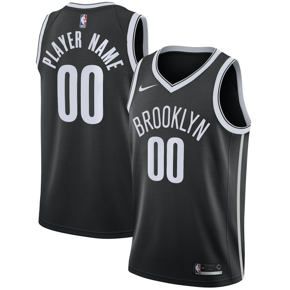 Nike Brooklyn Nets Swingman Custom Jersey Black Icon Edition