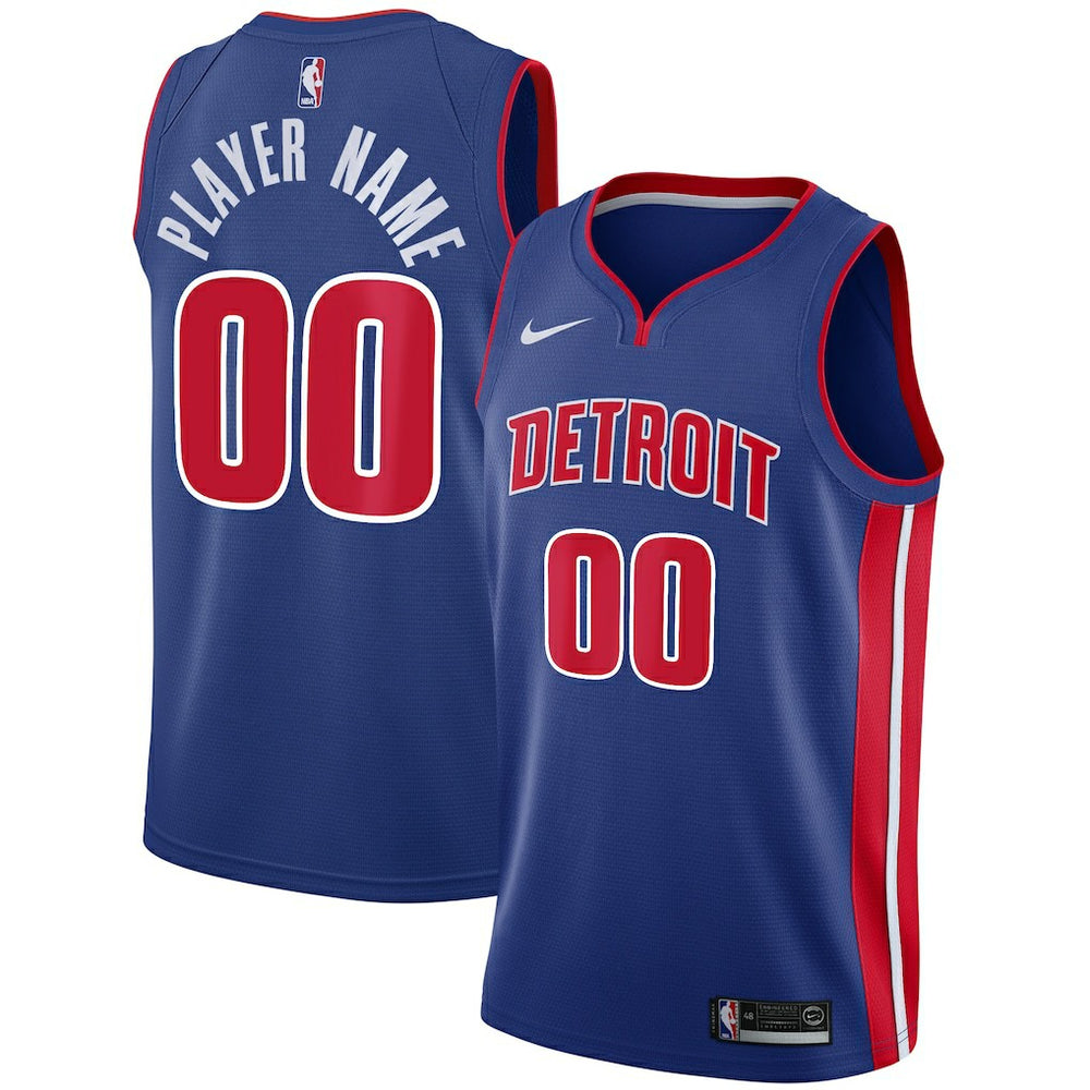 Nike Detroit Pistons Swingman Custom Jersey Blue Icon Edition