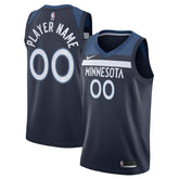 Nike Minnesota Timberwolves Swingman Custom Jersey Navy Icon Edition