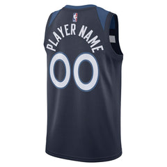 Nike Minnesota Timberwolves Swingman Custom Jersey Navy Icon Edition
