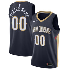 Nike New Orleans Pelicans Swingman Custom Jersey Navy Icon Edition