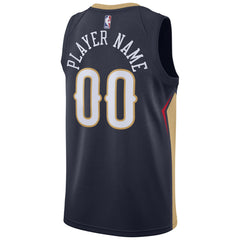 Nike New Orleans Pelicans Swingman Custom Jersey Navy Icon Edition