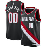 Nike Portland Trail Blazers Swingman Custom Jersey Black Icon Edition