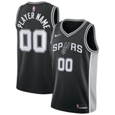Nike San Antonio Spurs Swingman Custom Jersey Black Icon Edition