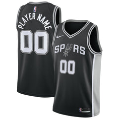 Nike San Antonio Spurs Swingman Custom Jersey Black Icon Edition