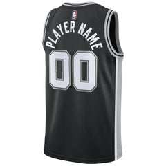 Nike San Antonio Spurs Swingman Custom Jersey Black Icon Edition