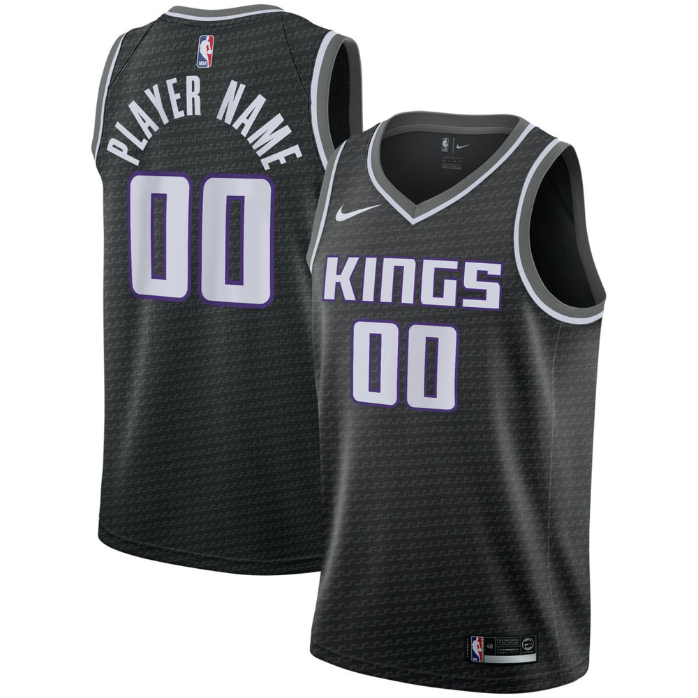 Nike Sacramento Kings Swingman Custom Jersey Black Statement Edition