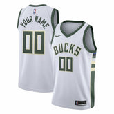 Nike Milwaukee Bucks Swingman Custom Jersey White Association Edition