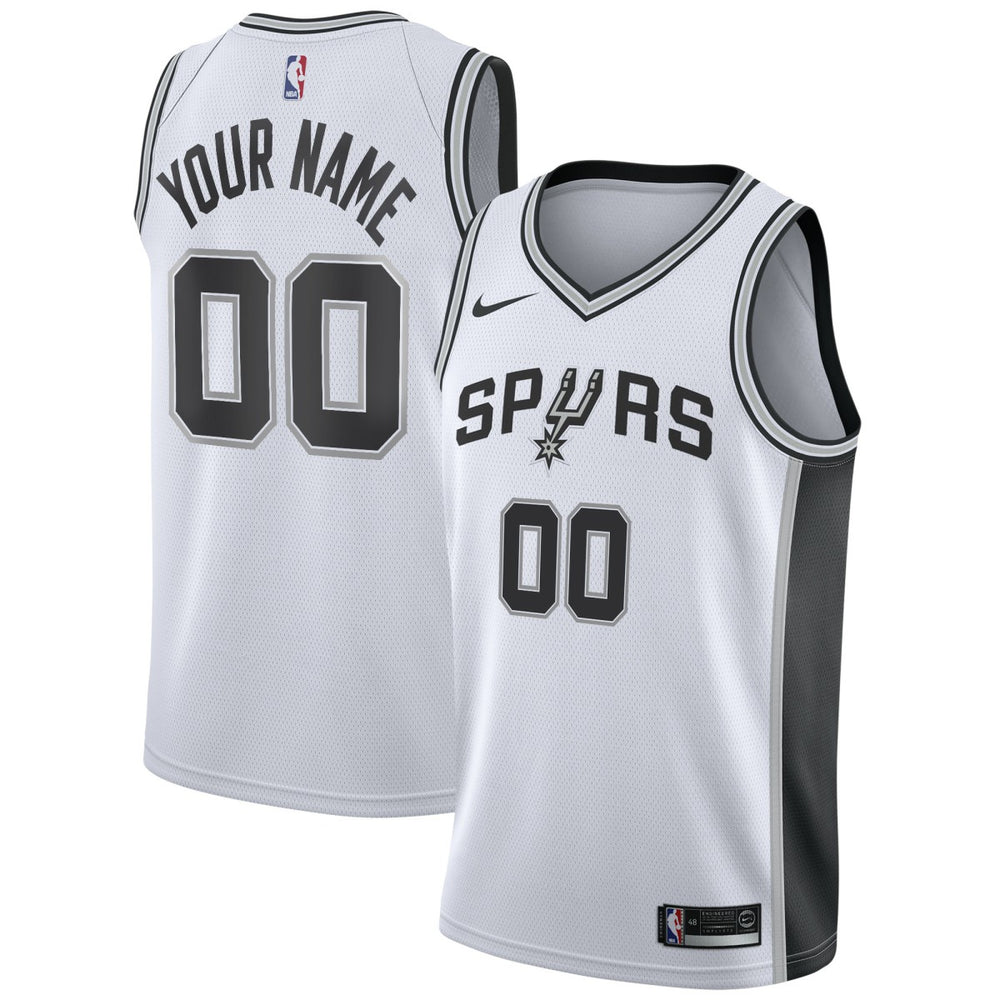 Nike San Antonio Spurs Custom Swingman Jersey White Association Edition
