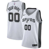 Nike San Antonio Spurs Custom Swingman Jersey White Association Edition