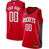 Nike Houston Rockets Custom Swingman Jersey Icon Edition Red